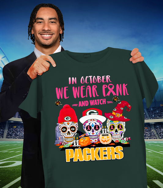 GB x NFL Sugar skull in October we wear pink and watch DATND TANTD
