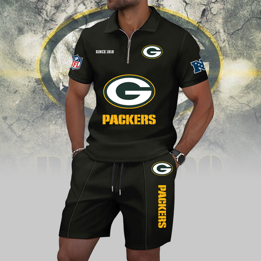 GB x NFL Zip Polo Set DATND TANTD