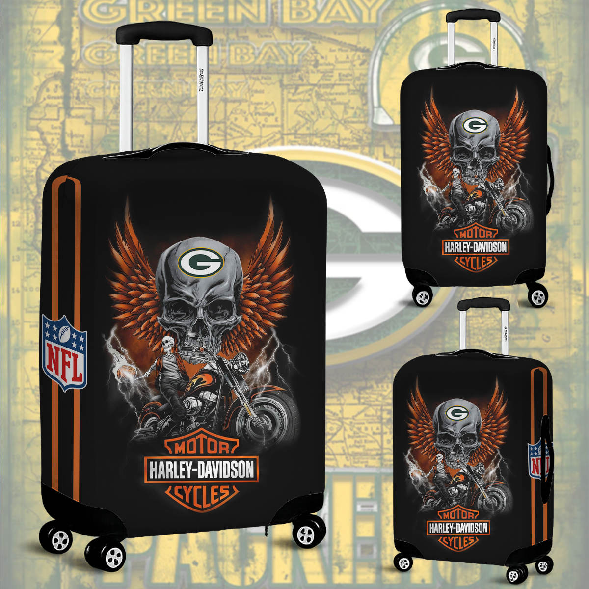 GBP NFL x Motorcycle Luggage Cover Suitcase Protector DDT CTND