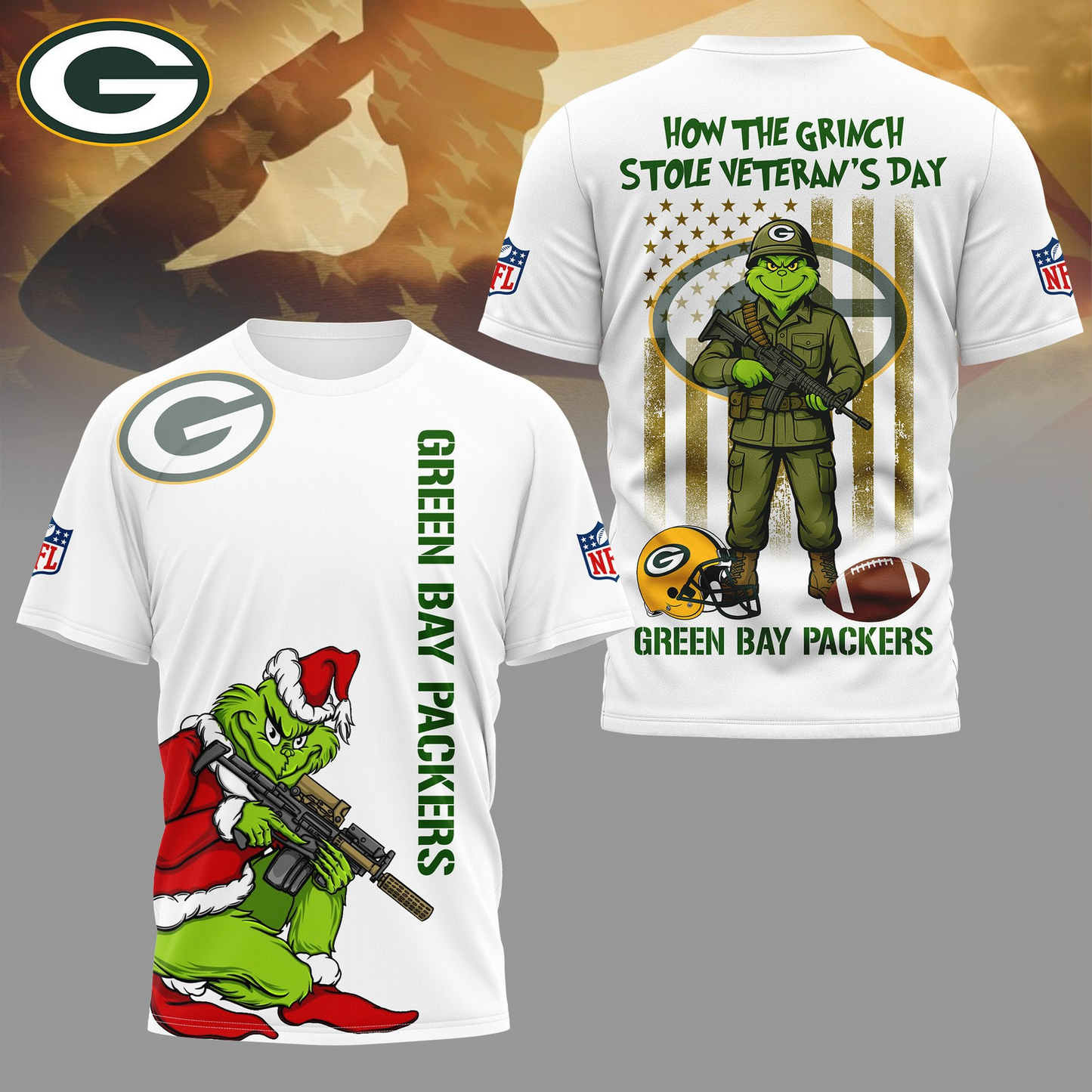 GBP Premium NFL The Grinch Salute Veterans DDT CTND