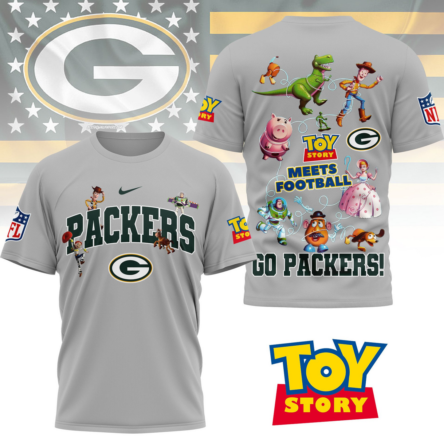 GBP Premium NFL Toy Story Fan 3D Shirt DDT CTND