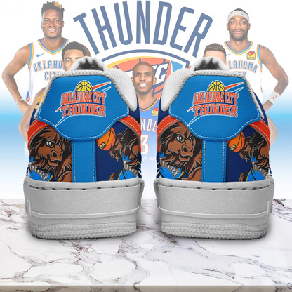 Gleammerch Oklahoma City Thunder NBA Air Low-Top Sneakers Shoes V1 DATND TANTD 020625