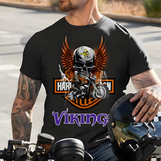 Harley x MIN NFL Biker Spirit 2D Shirt DatND ThuongNH