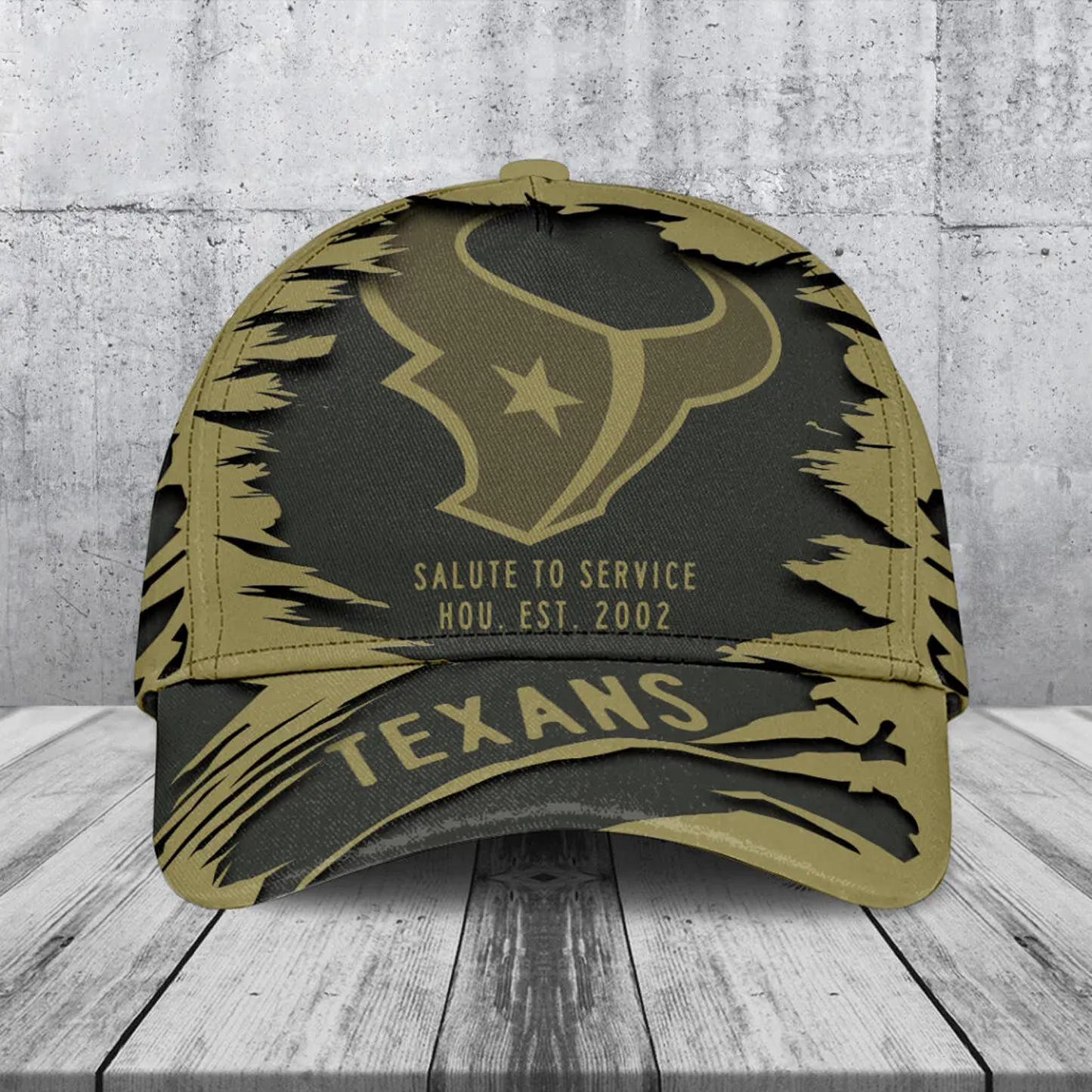 HOU x NFL 2025 Salute to Service Classic Cap DATND TANTD