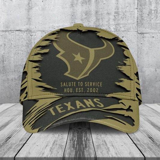 HOU x NFL 2025 Salute to Service Classic Cap DATND TANTD
