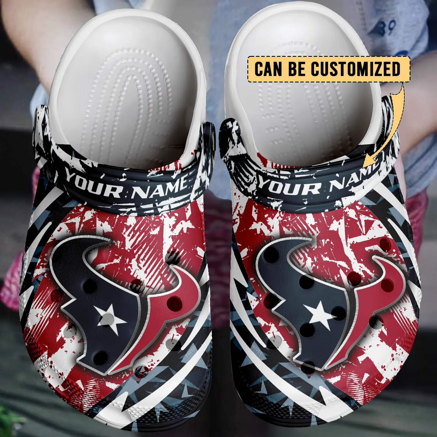 HOU x NFL Crocs Crocband Clogs Shoes DatND DVT