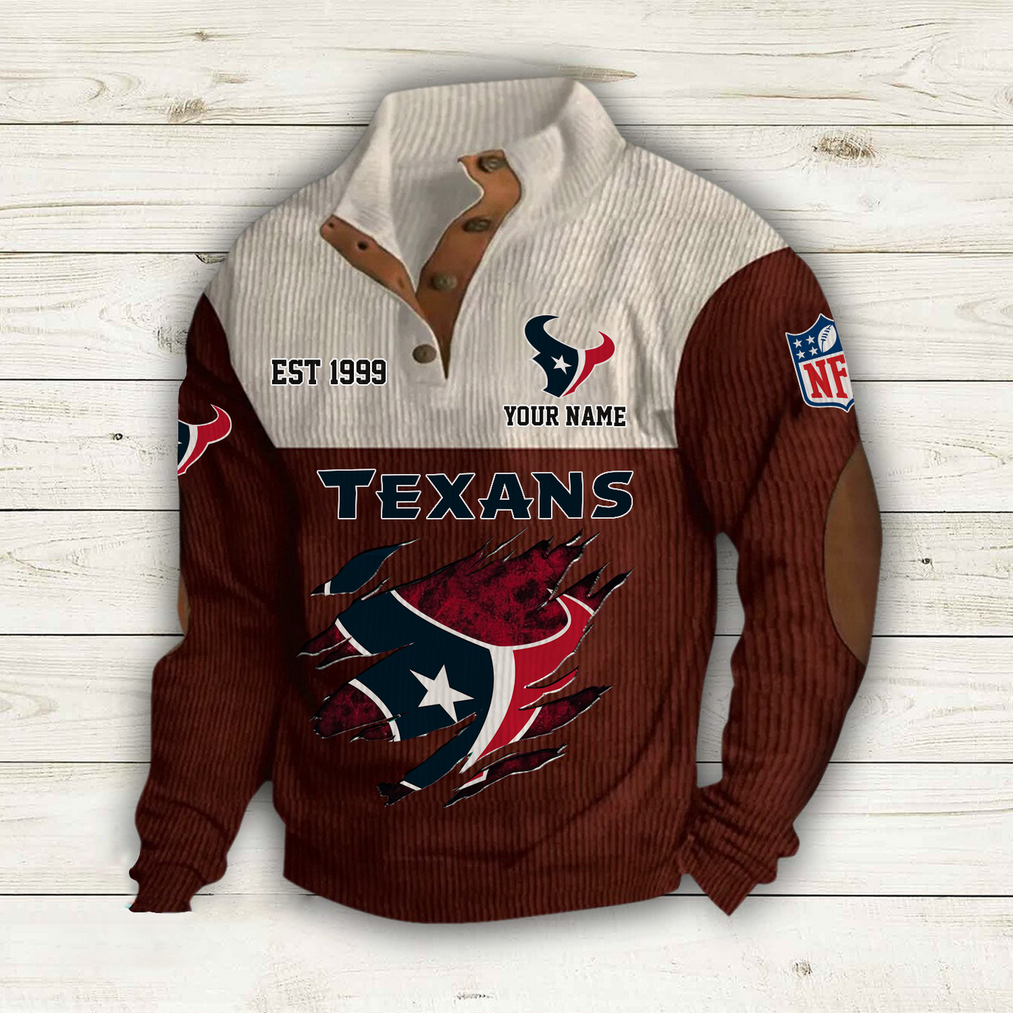 HOU x NFL Custom Name Sport Sweatshirt DatND DVT