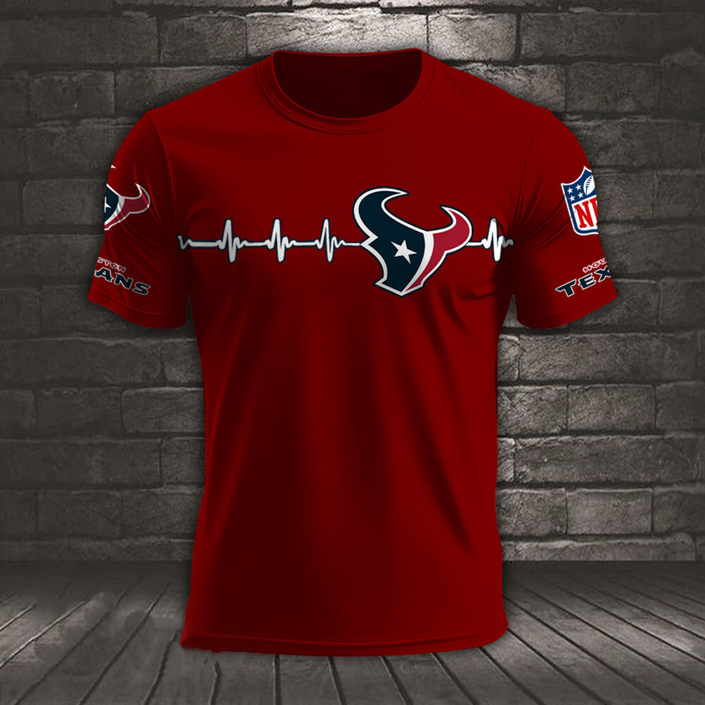 HOU x NFL Heart Rate Map Special 3D Shirt DatND ThuongNH