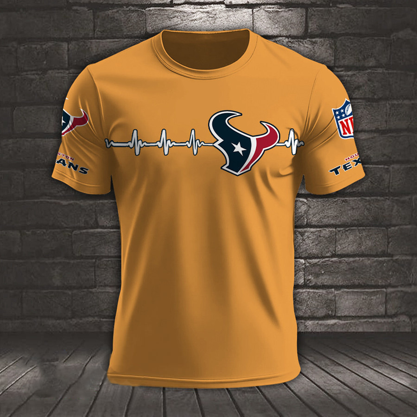 HOU x NFL Heart Rate Map Special 3D Shirt DatND ThuongNH