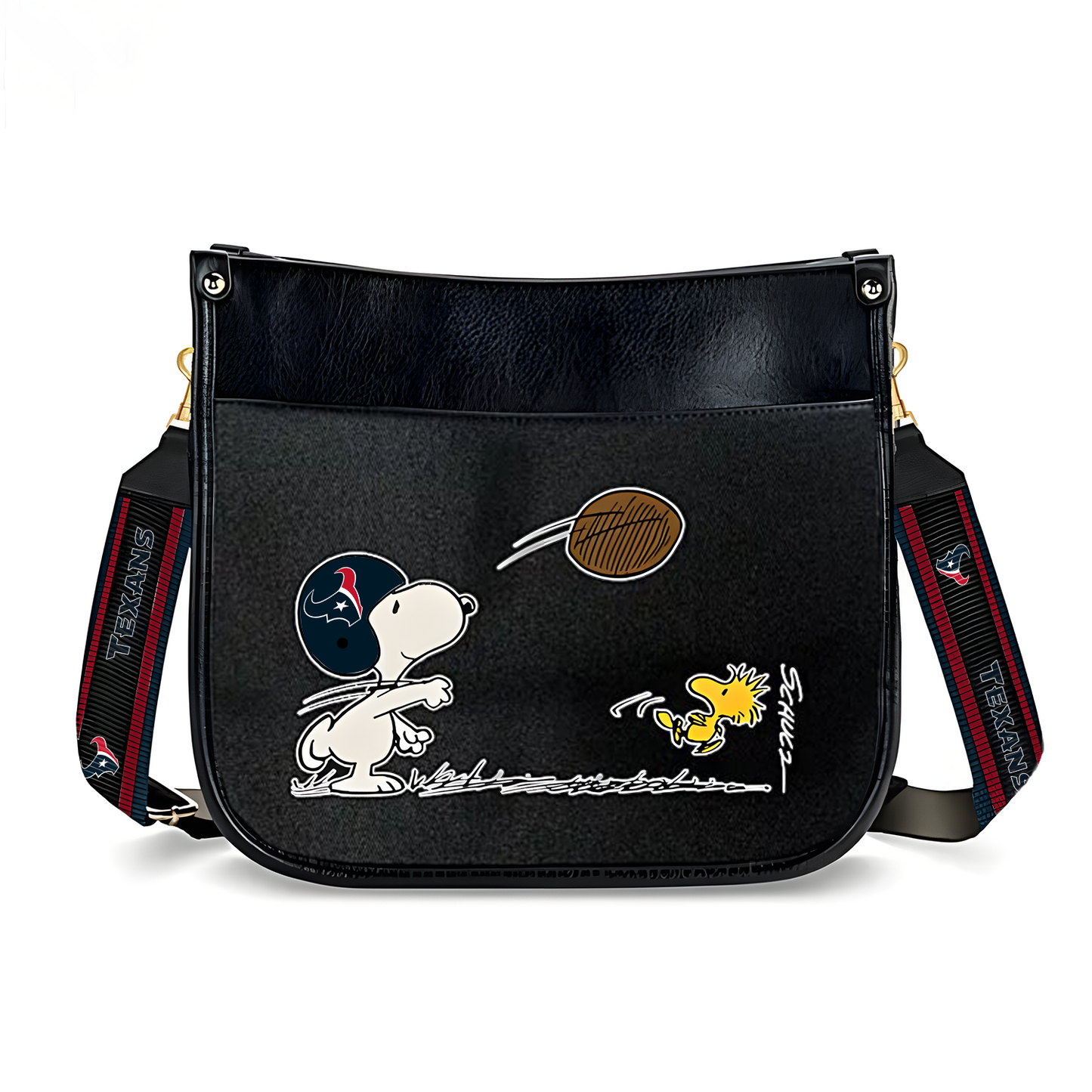 HOU x NFL Peanuts Snoopy Football Shoulder Bag DatND ThuongNH