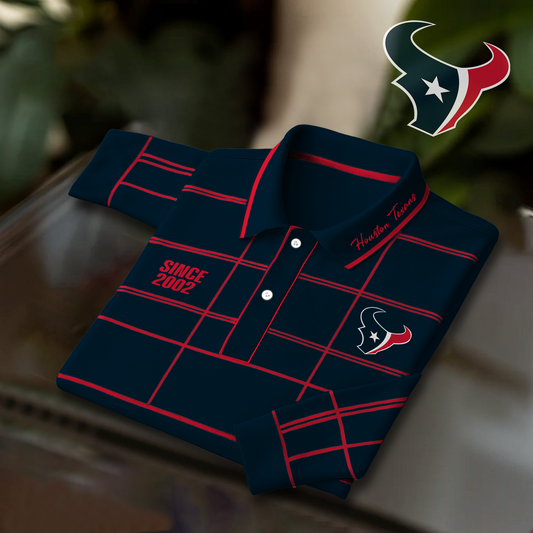 HOU x NFL Polo Shirt Long Sleeve DatND DVT