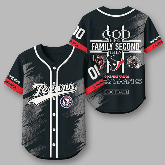 HOU x NFL Premium NFL Baseball Jersey DATND TANTD