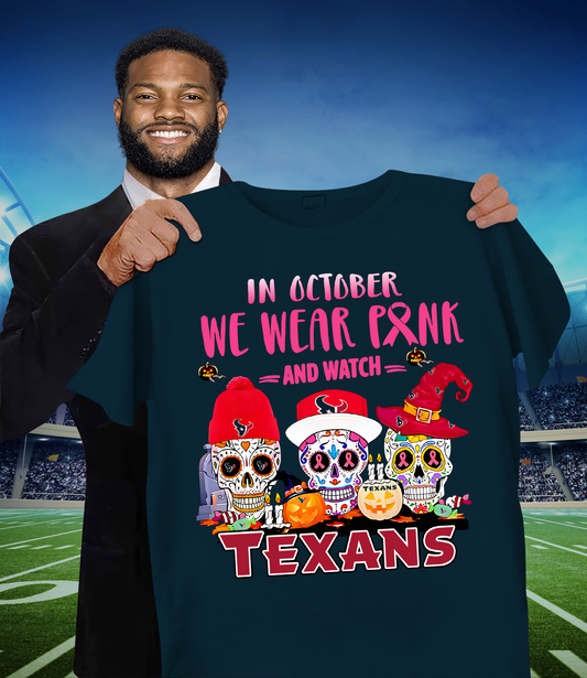 HOU x NFL Sugar skull in October we wear pink and watch DATND TANTD