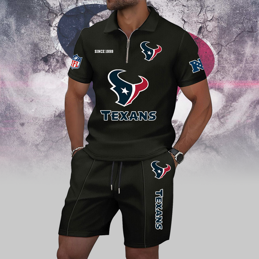 HOU x NFL Zip Polo Set DATND TANTD