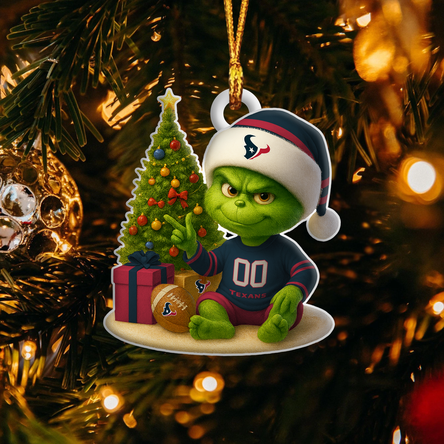HT NFL x Grinch Premium Ornament DDT NTL
