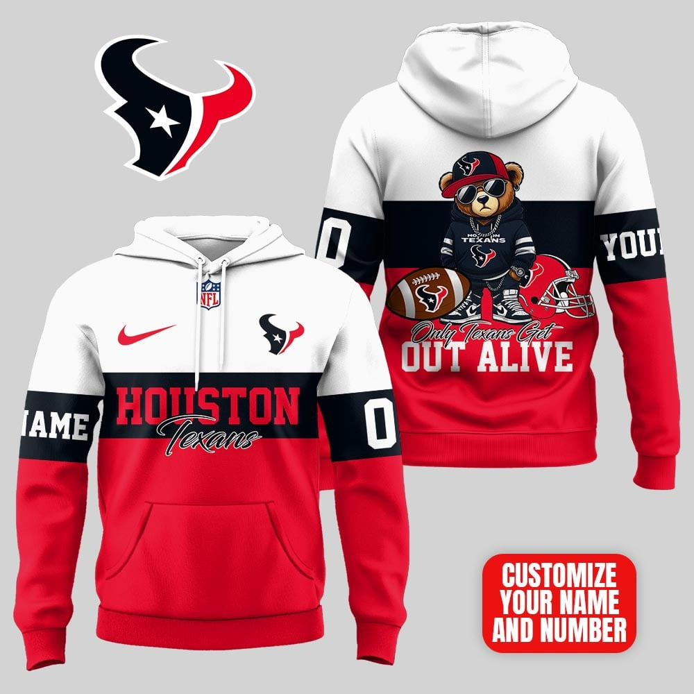 HT Premium NFL Customizable Teddy Bear Hoodie DDT HLPHUONG