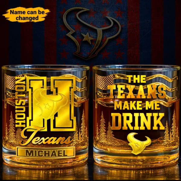 HT Premium NFL Golden Whiskey Fan Glass DDT HLPhuong