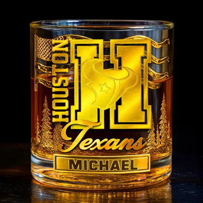 HT Premium NFL Golden Whiskey Fan Glass DDT HLPhuong