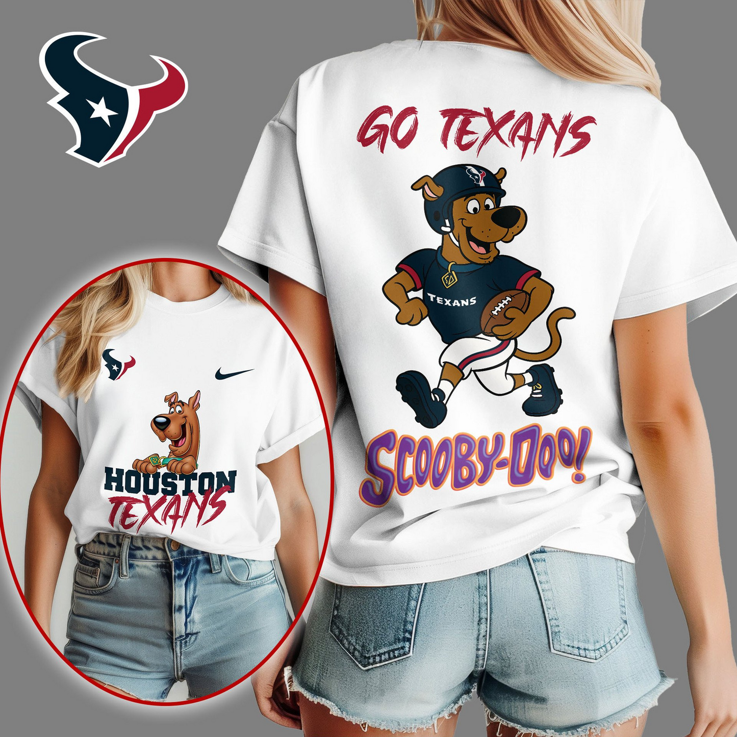 HT Premium NFL Scooby-Doo Fan Women‘s Shirt DDT CTND