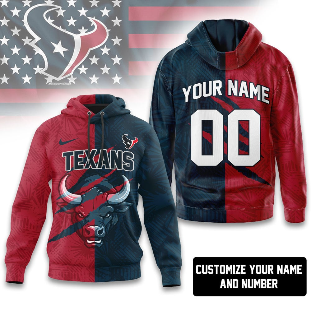 HT Premium NFL Split Color Hoodie DDT HLPHUONG