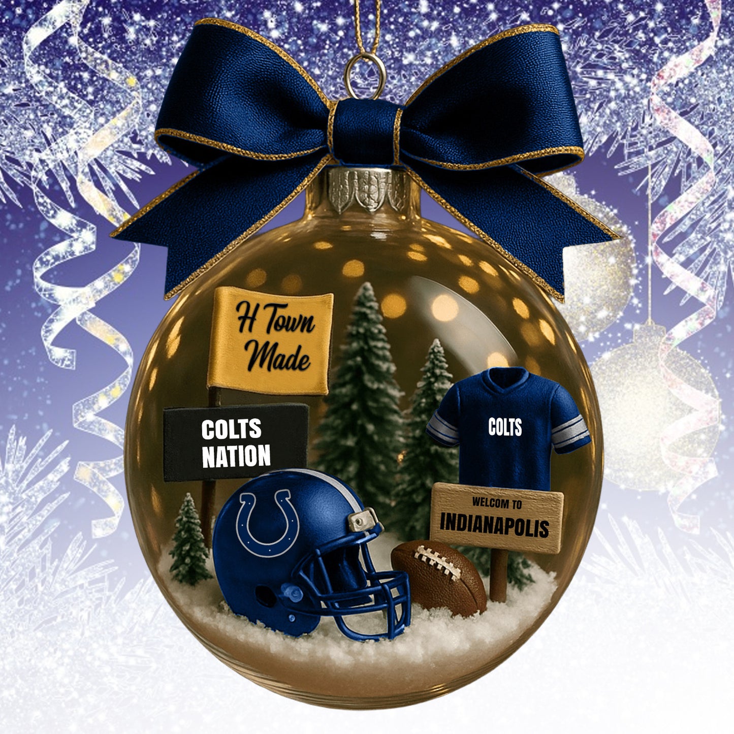 IC  NFL Acrylic Ball Ornament - Best Gift For Fans DDT CTND