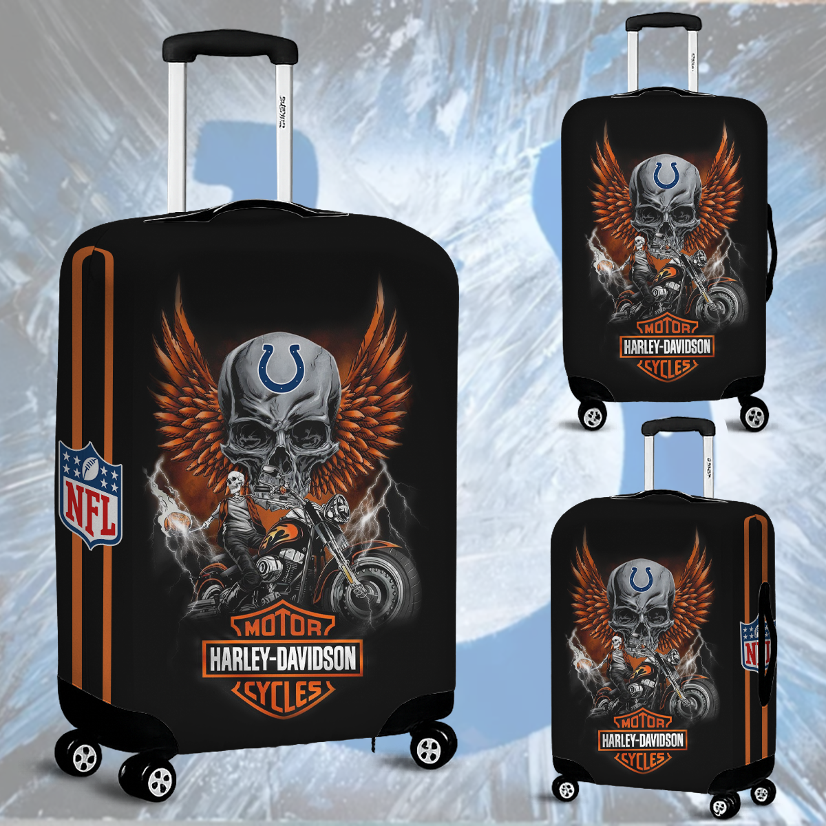 IC NFL x Motorcycle Luggage Cover Suitcase Protector DDT CTND