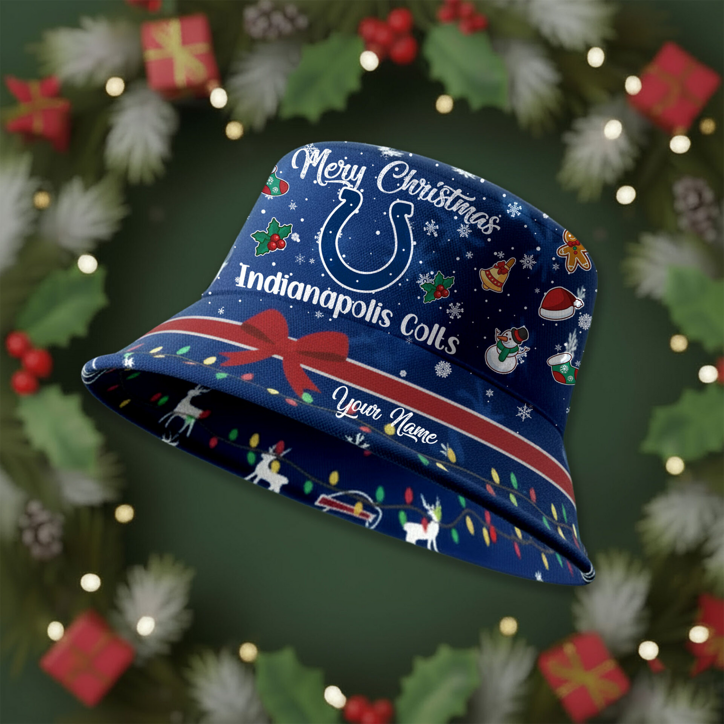 IC Premium NFL Merry Christmas Bucket Hat DDT CTND