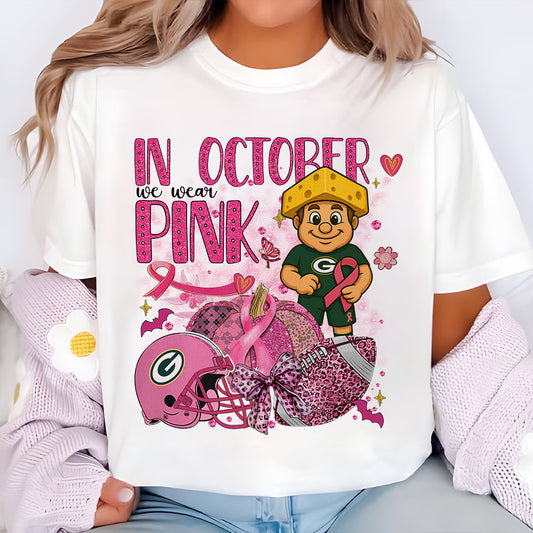 In October We Are Pink NFL GB 2D Shirt DatND DVT