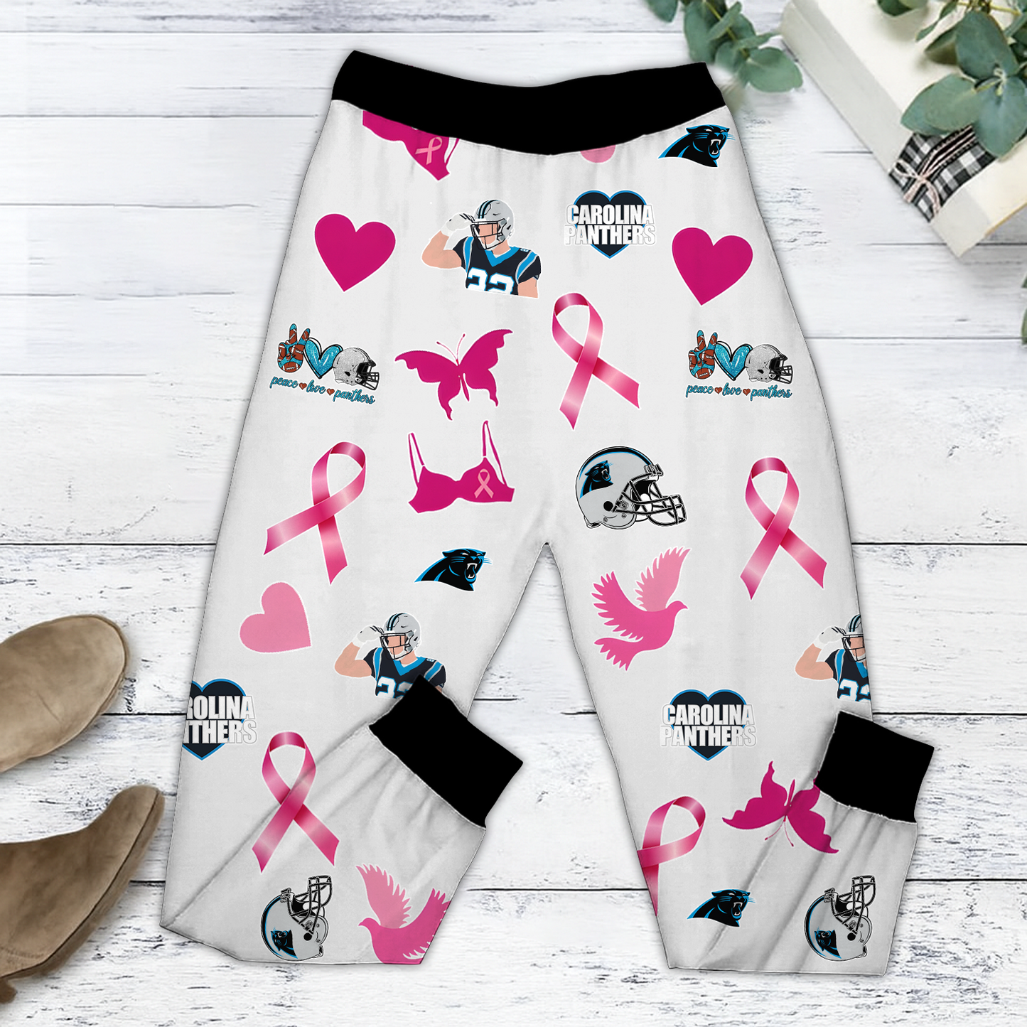 In October We Wear Pink And Watch CAR NFL Pajamas Set DatND DVT