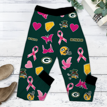 In October We Wear Pink And Watch GB NFL Pajamas Set DatND DVT