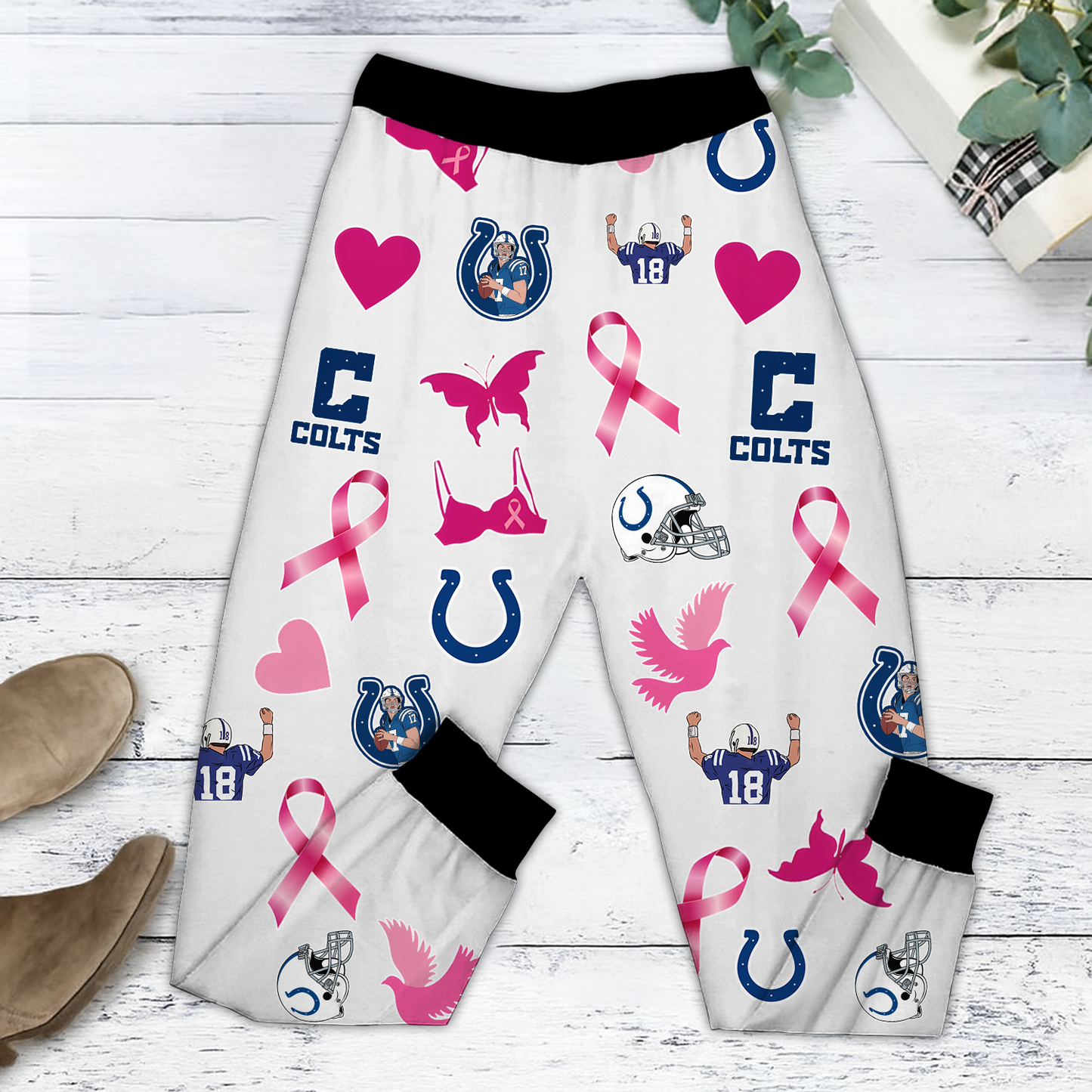 In October We Wear Pink And Watch IND NFL Pajamas Set DatND DVT