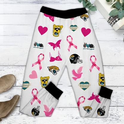 In October We Wear Pink And Watch JAC NFL Pajamas Set DatND DVT