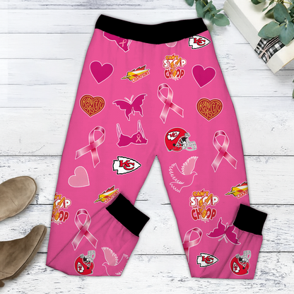In October We Wear Pink And Watch KC NFL Pajamas Set DatND DVT
