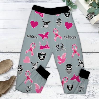 In October We Wear Pink And Watch LV NFL Pajamas Set DatND DVT