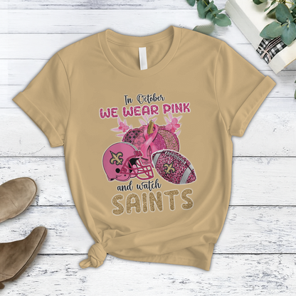 In October We Wear Pink And Watch NO NFL Pajamas Set DatND DVT