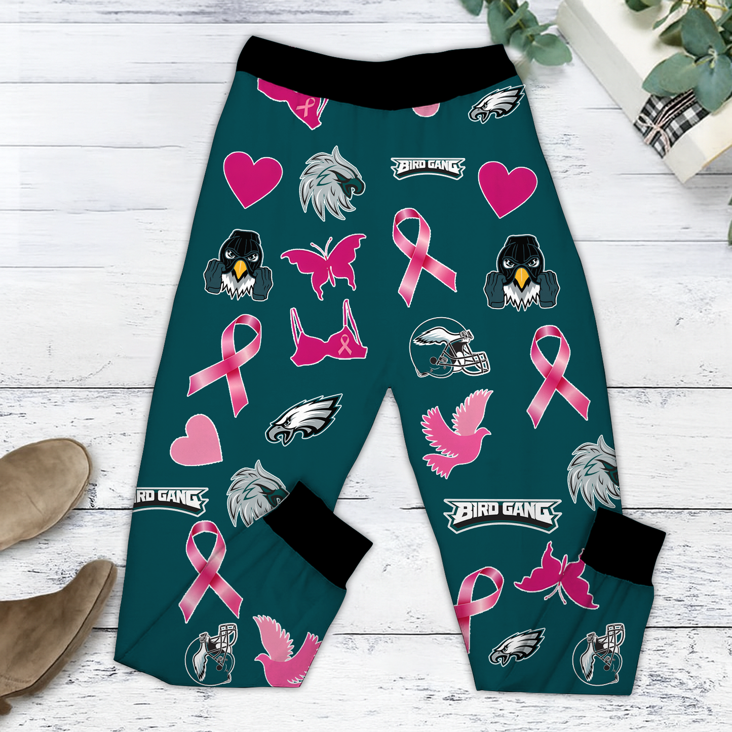 In October We Wear Pink And Watch PHI NFL Pajamas Set DatND DVT