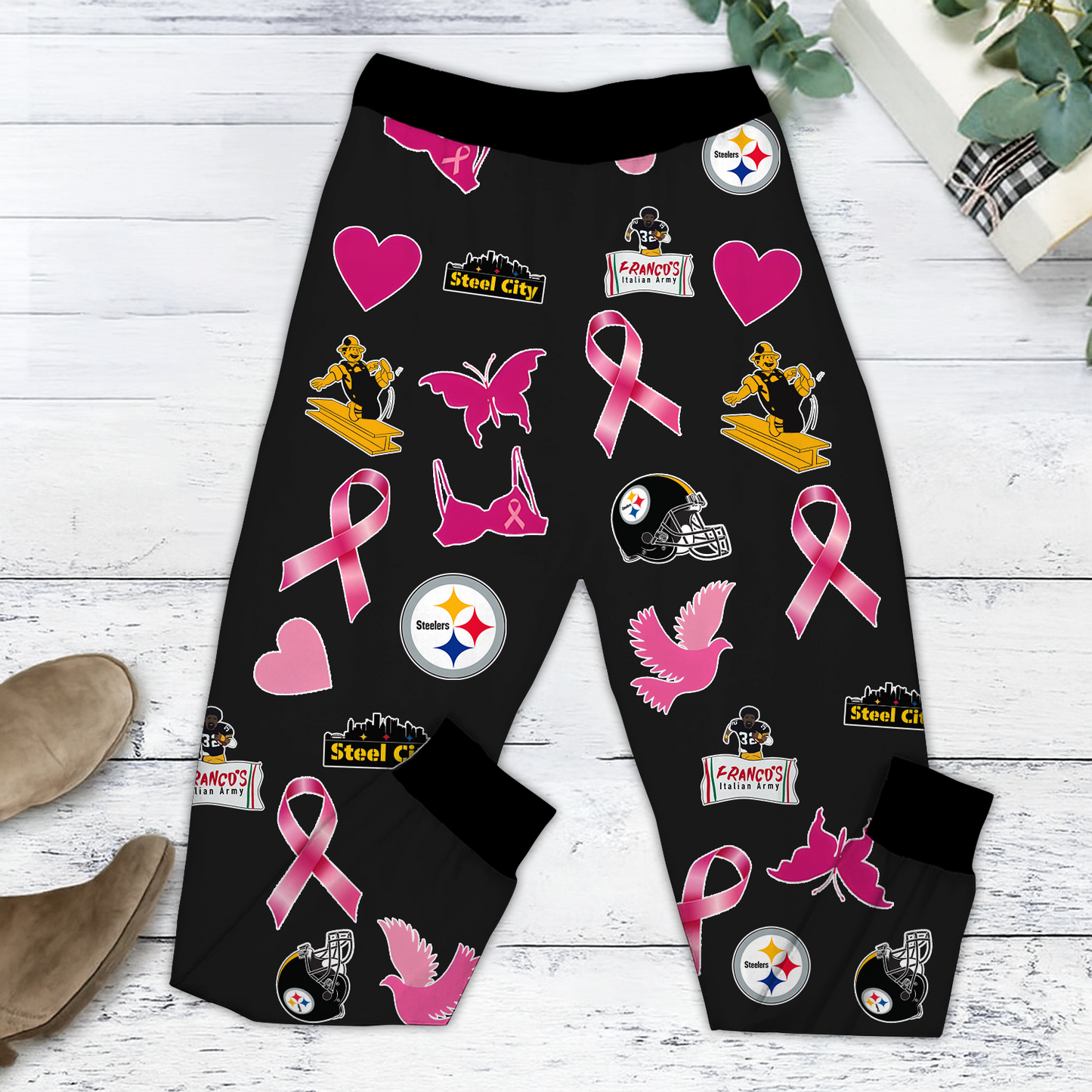 In October We Wear Pink And Watch PIT NFL Pajamas Set DatND DVT