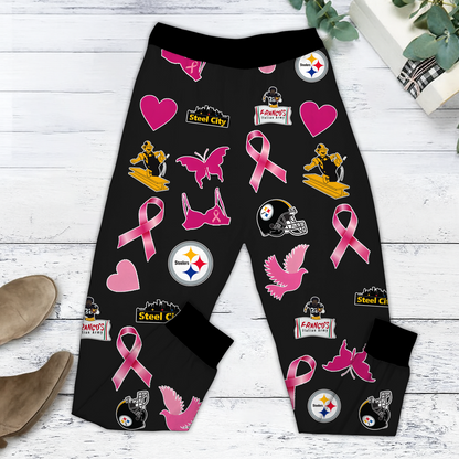 In October We Wear Pink And Watch PIT NFL Pajamas Set DatND DVT