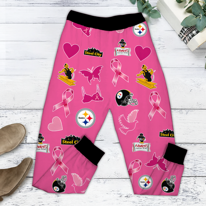 In October We Wear Pink And Watch PIT NFL Pajamas Set DatND DVT