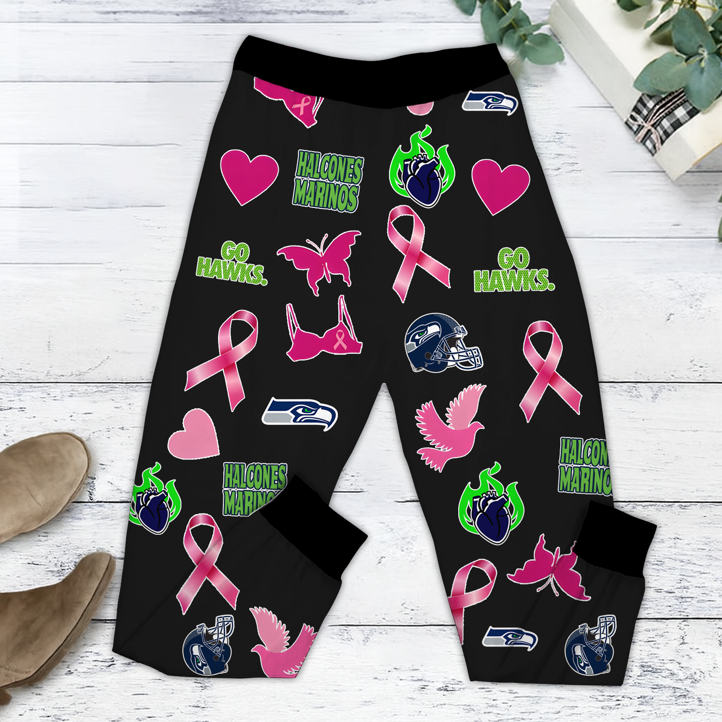 In October We Wear Pink And Watch SEA NFL Pajamas Set DatND DVT