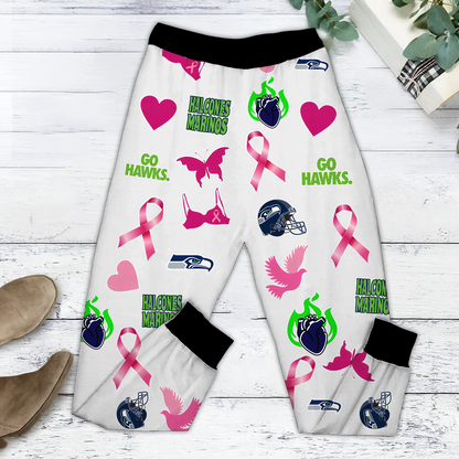 In October We Wear Pink And Watch SEA NFL Pajamas Set DatND DVT