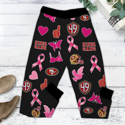 In October We Wear Pink And Watch SF NFL Pajamas Set DatND DVT