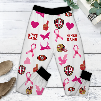 In October We Wear Pink And Watch SF NFL Pajamas Set DatND DVT