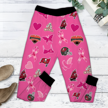 In October We Wear Pink And Watch TB NFL Pajamas Set DatND DVT