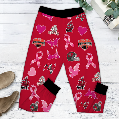 In October We Wear Pink And Watch TB NFL Pajamas Set DatND DVT