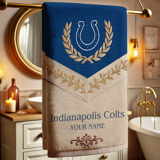 IND Football New Bath Towel Custom Name DATND TANTD