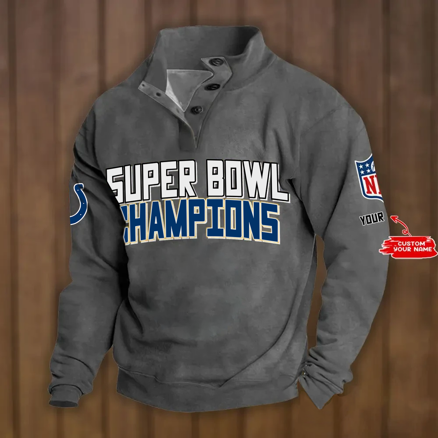 IND x NFL Double Breasted Stand Collar Hoodies DATND TANTD