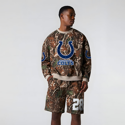 IND x NFL Football Full Set Long Sweatshirt And Short Pants DATND TANTD