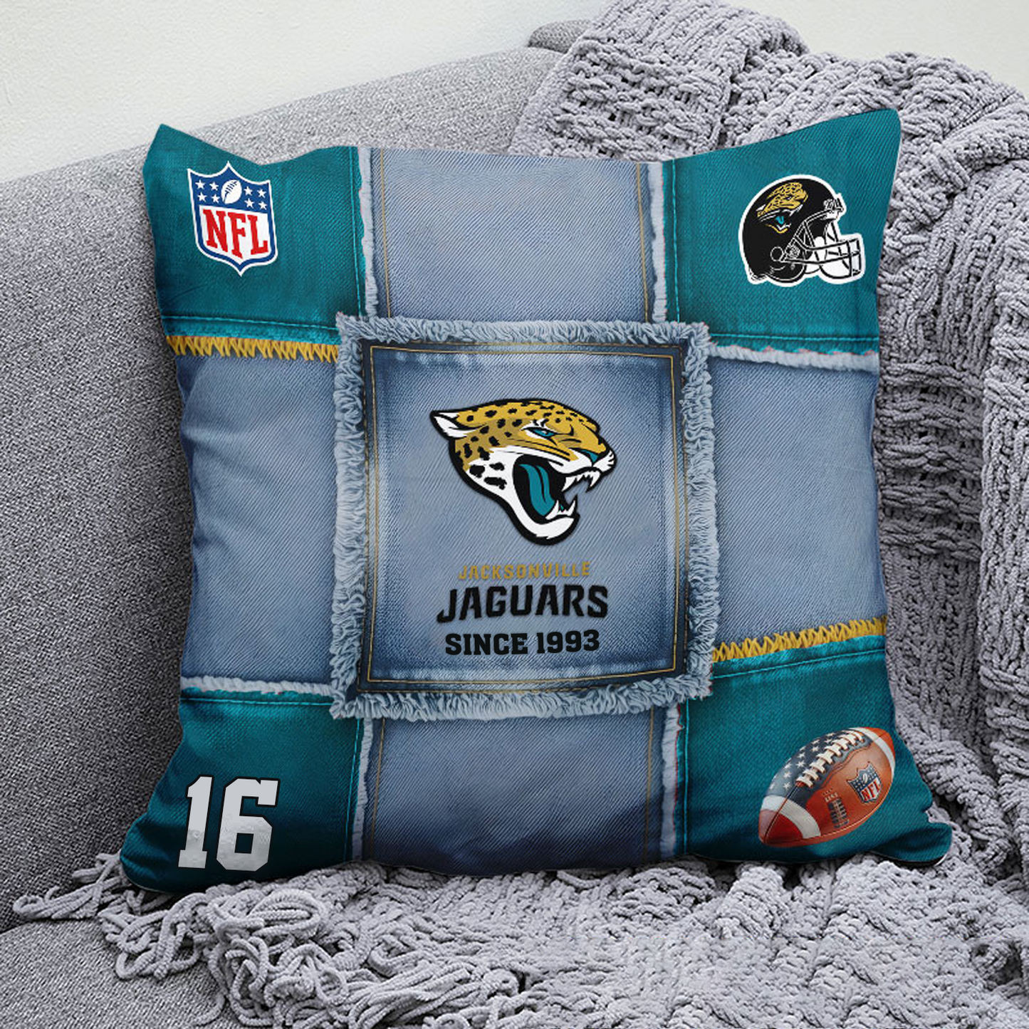JAC x NFL  Football Pillow Special Style DATND TANTD