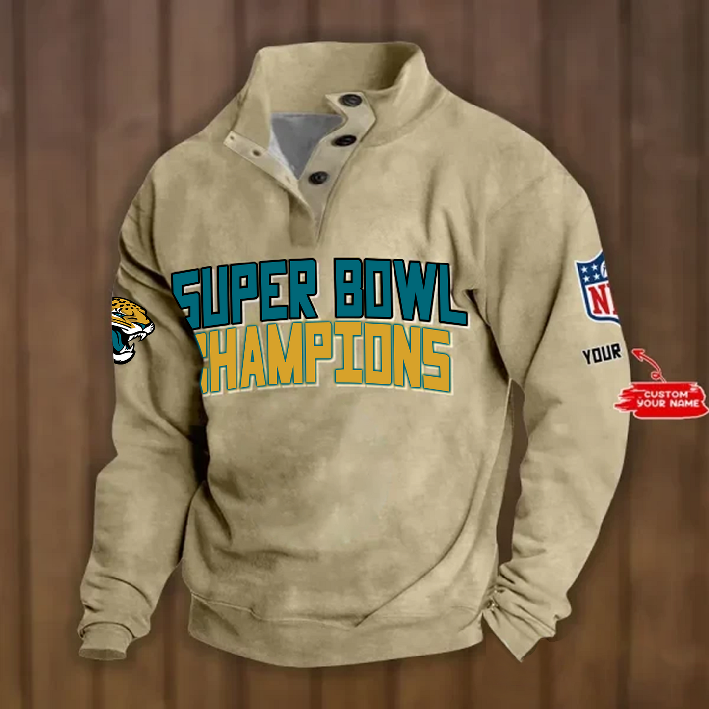 JAC x NFL Double Breasted Stand Collar Hoodies DATND TANTD